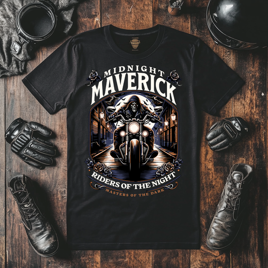 Our Biker T Shirts Collection Just Gets Better With The Midnight Maverick Biker Tee