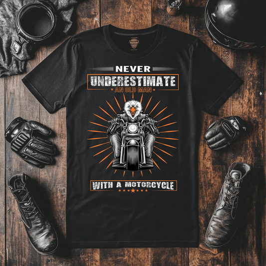 A mock-up for one of our biker T-shirts for the older man.