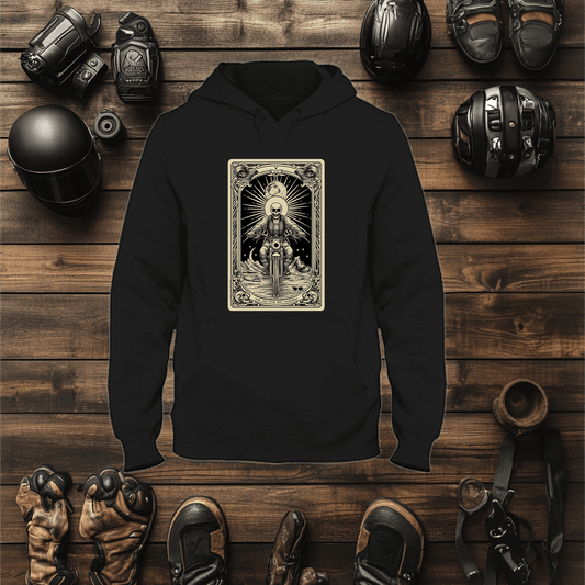 Something different with this hoodie mock up with a tarot card on it.