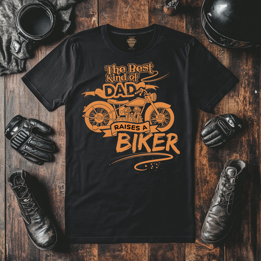 The Quote On These Biker T-Shirts Just Says It All - The Best Kind Of Dad Raises A Biker